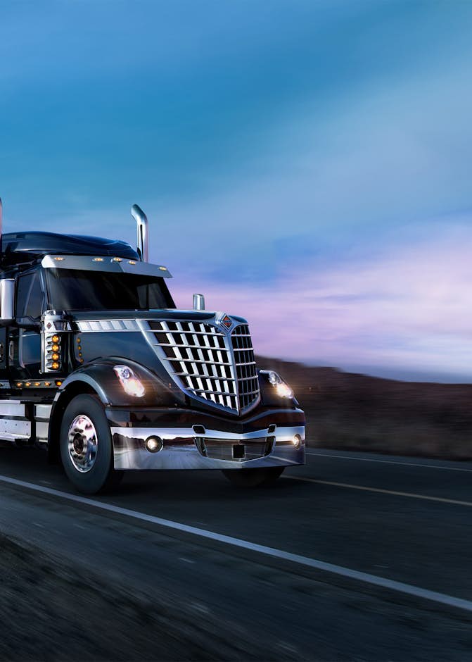 A truck on the road